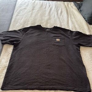 Gently Loved Carhartt Men's Dark Gray Pocket Tee